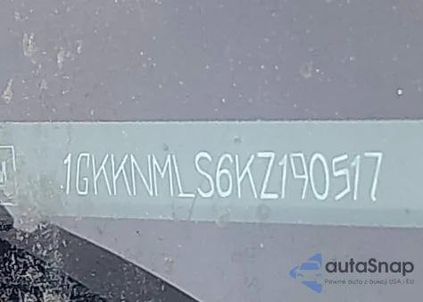 2019 GMC Acadia Slt-1 z USA, uszkodzony, nr VIN 1GKKNMLS6KZ190517